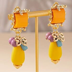 Colorful clip on earrings A442